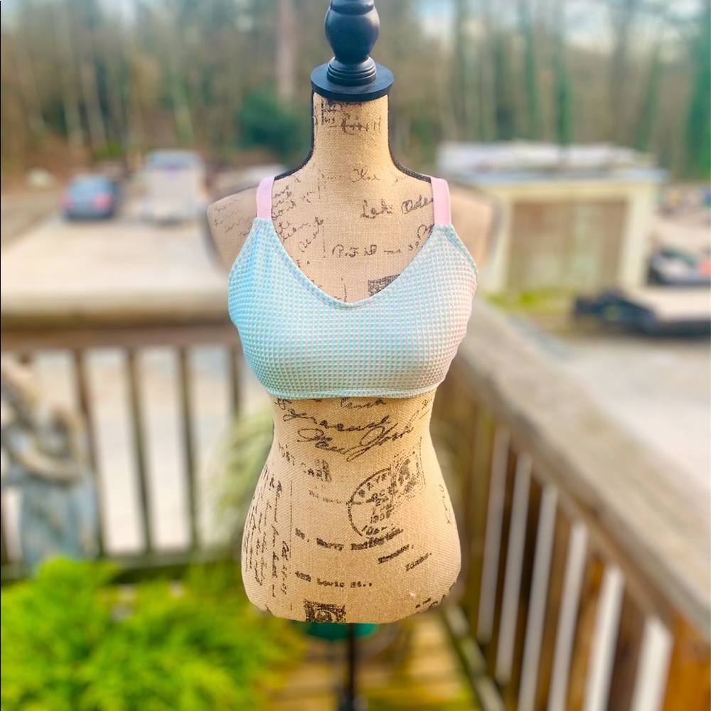 Women’s fun iridescent pink and teal bikini